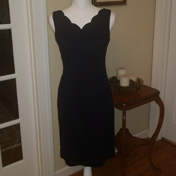 Talbots Dresses & Skirts - Talbots blue scalloped summer dress size 2P